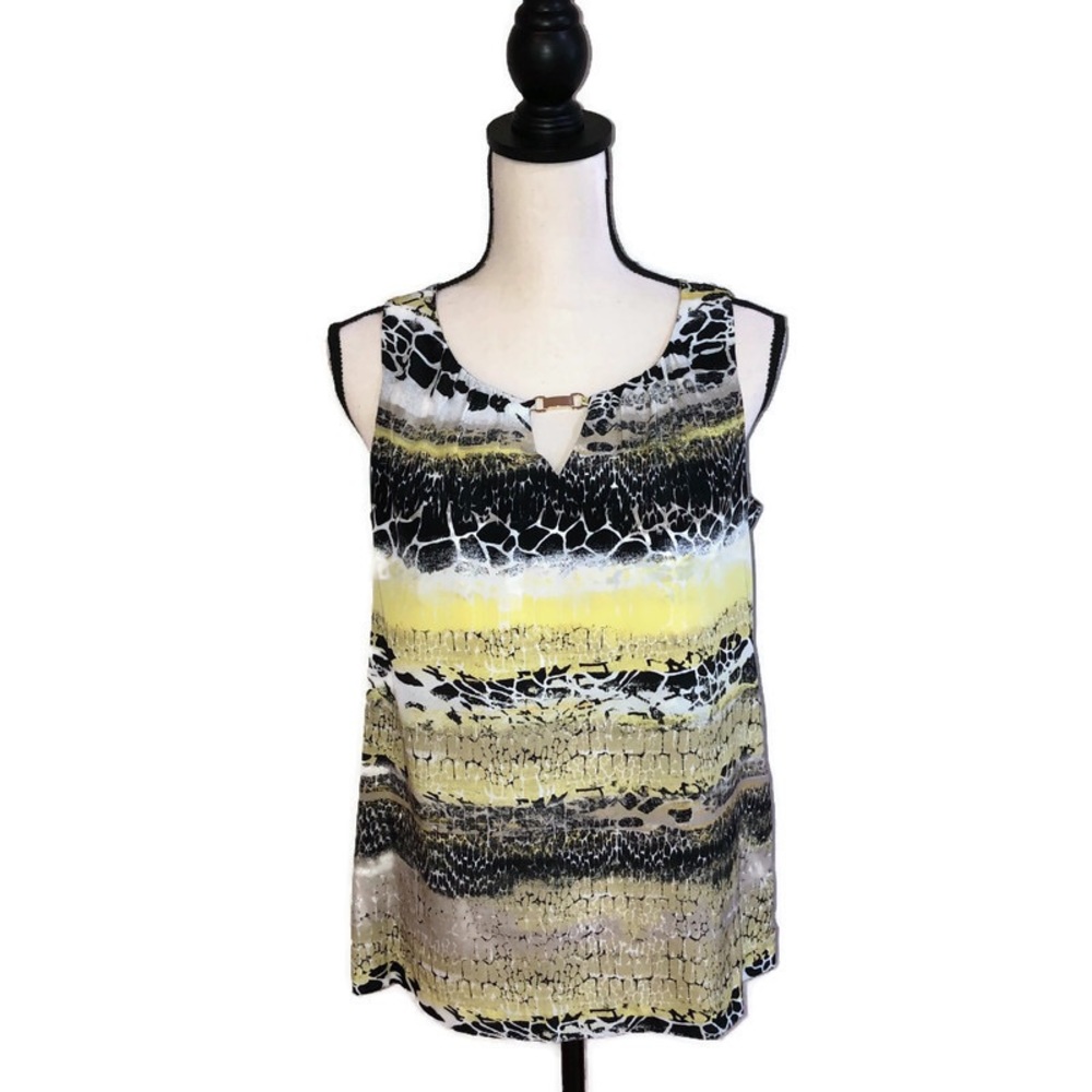 Dana Buchman Sleeveless Animal Print Tank | Size Small